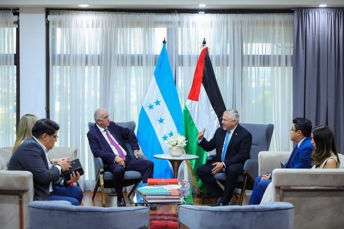 Giselle Larach Palestine Ambassador Marwan Jebril Diplomatic Meeting